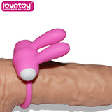 Power Clit Cockring Rabbit BLK