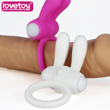 Power Clit Cockring Rabbit BLK