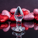 Adam & Eve RED HEART GEM GLASS PLUG SMALL