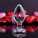 Adam & Eve RED HEART GEM GLASS PLUG LARGE