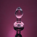 Adam & Eve PINK GEM GLASS PLUG SMALL