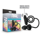 Anal Adventures Platinum Anal Plug & Vibrating C-Ring