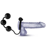 Anal Adventures Platinum Anal Beads & Vibrating C-Ring