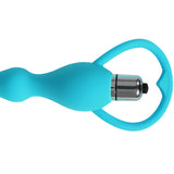 Vibrating Butt Plug Anal Beads Prostate Massager Vibrator Chain Adult Sex Toys Blue